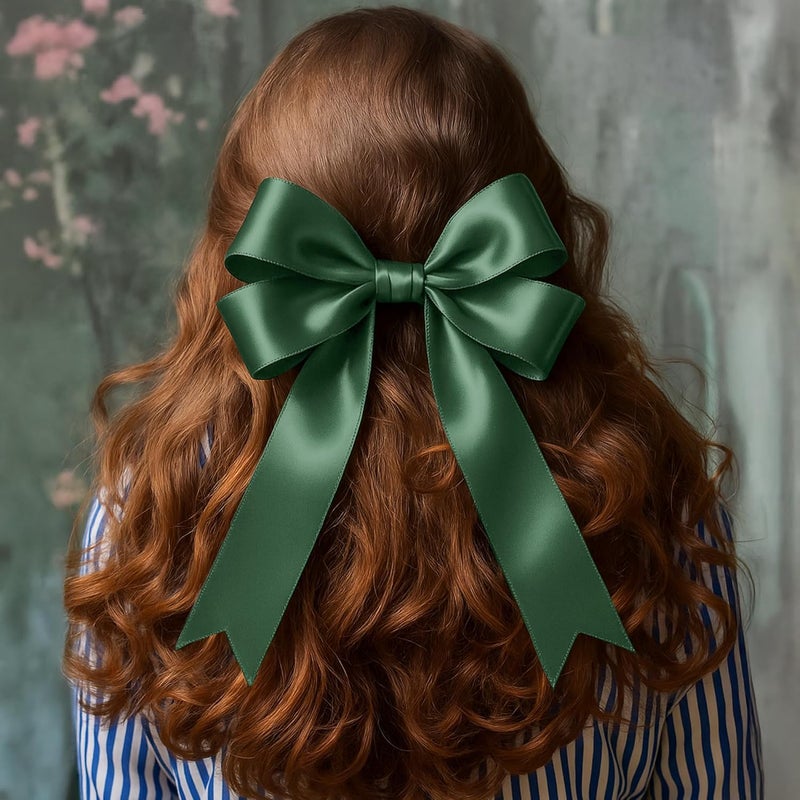 Fullive Ribbon for Gift Wrapping, 1 1/2 Inch 30 Yards Dark Green Ribbon, Polyester Ribbons for Flower Bouquet for St. Patrick's Day Christmas Decorations DIY Bows Wrapping Bouquet Floral Arrangements - Image 5